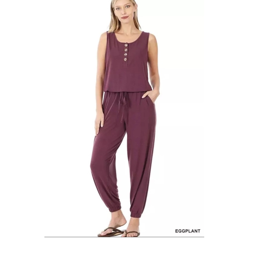 Zenana Brand Womens Size 2X Sleeveless Jumpsuit / Romper - New Without Tags